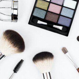 black make up palette and brush set
